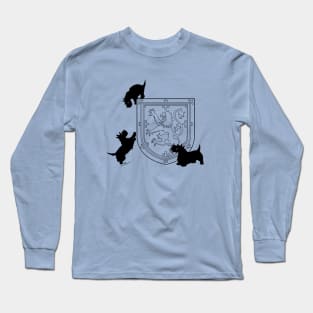 Scottish Terriers with Lion Rampant Long Sleeve T-Shirt